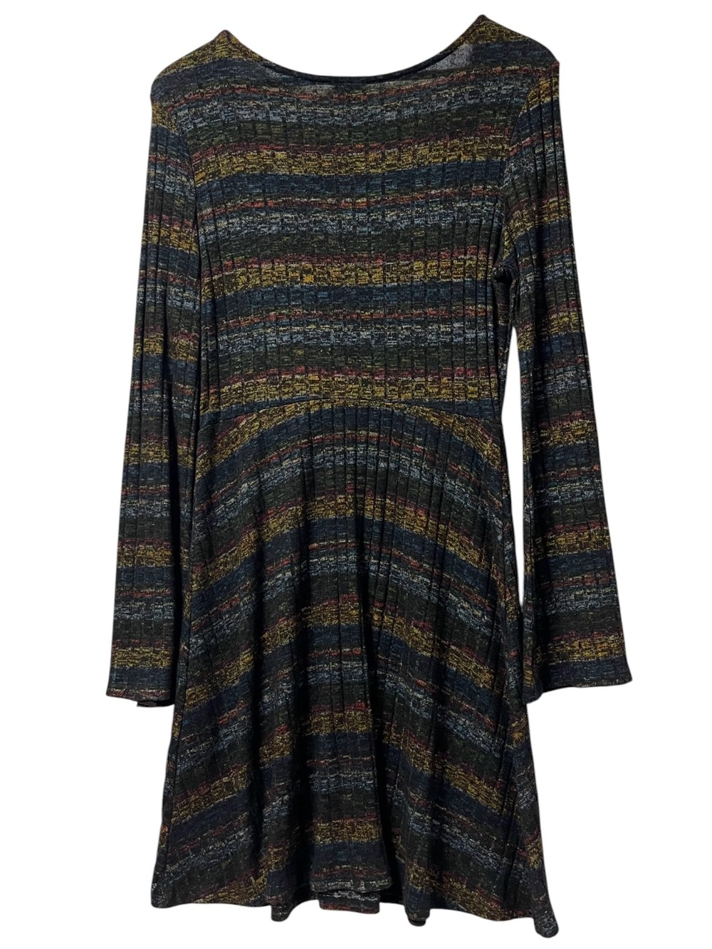 Mossimo Supply Co. Striped Knit Bell Long Sleeve Dress - Picture 4 of 10